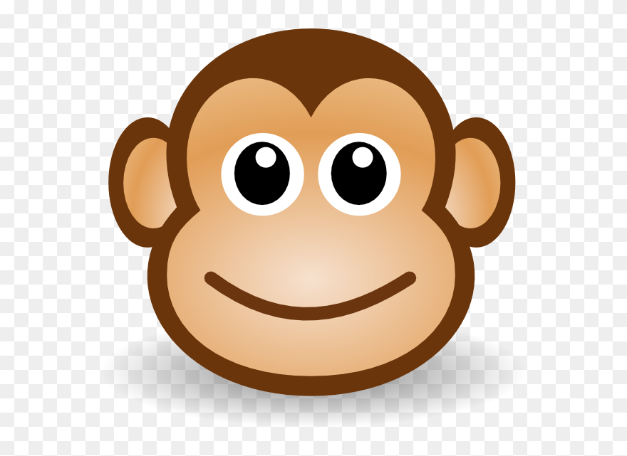 Chimpanzee Ape Monkey Cartoon Clip Art - Monkey Face Clip Art - Png Download