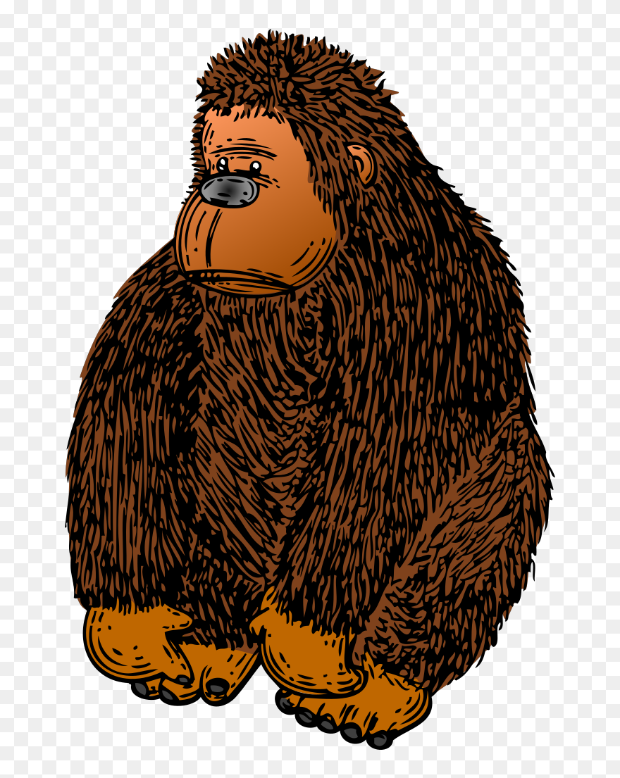 Brown Gorilla Stuffed Toy Svg Clip Arts - Gorilla Clip Art - Png Download
