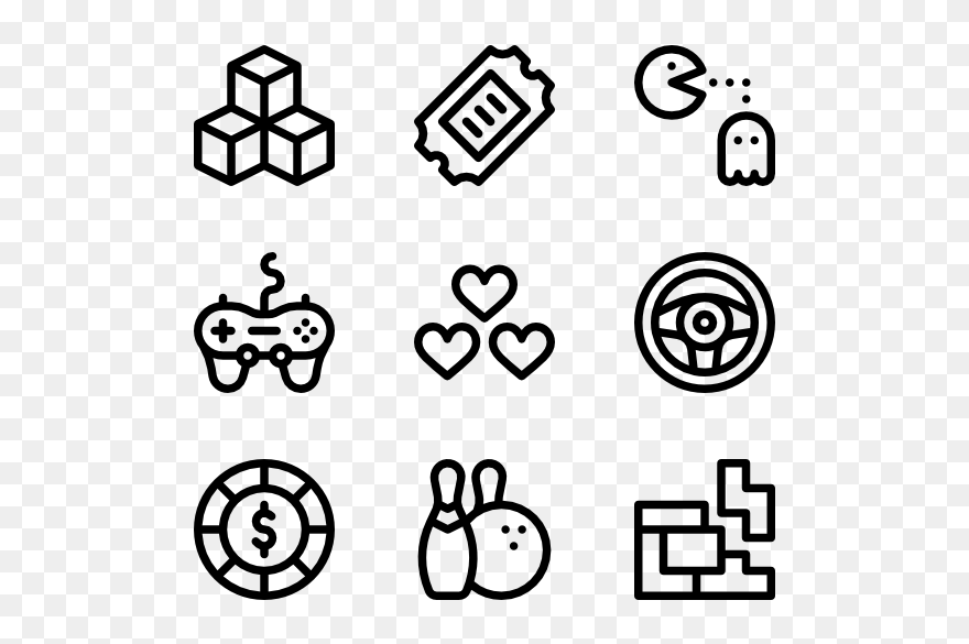 Arcade Drawing Vector Art - Hand Drawn Icons Png Clipart