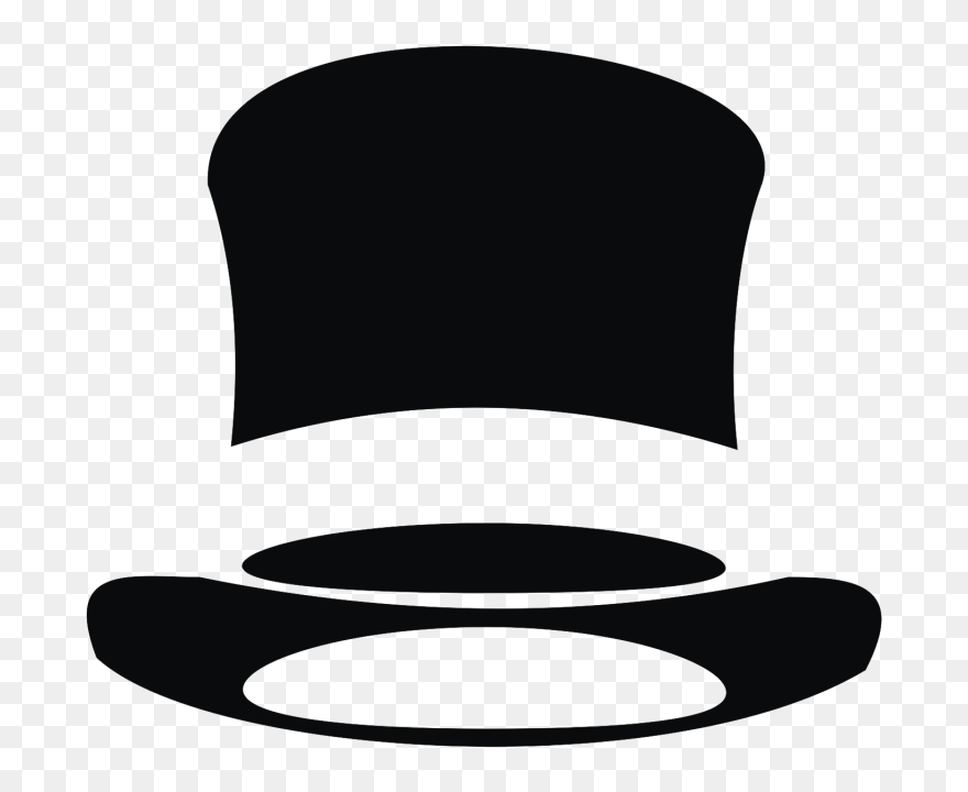 Patriotic Clipart Top Hat - Top Hat Silhouette Png Transparent Png