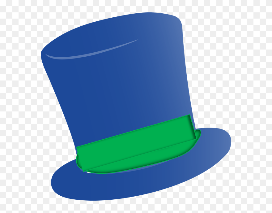 Fedora Clipart Tall Hat - Blue Top Hat Clipart - Png Download