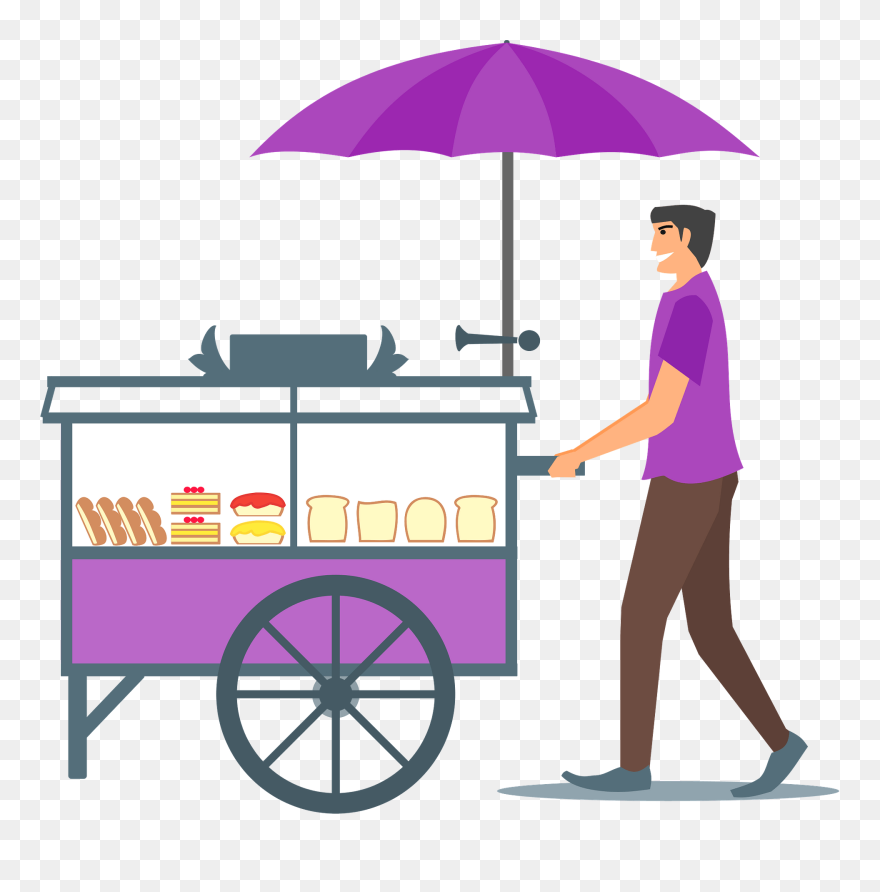 Selling Ice Cream Clipart - Png Download