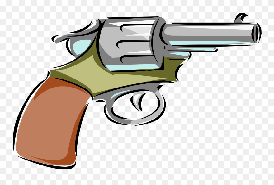 Firearm Cartoon Drawing Pistol Clip Art - Cartoon Images Of Gun - Png Download