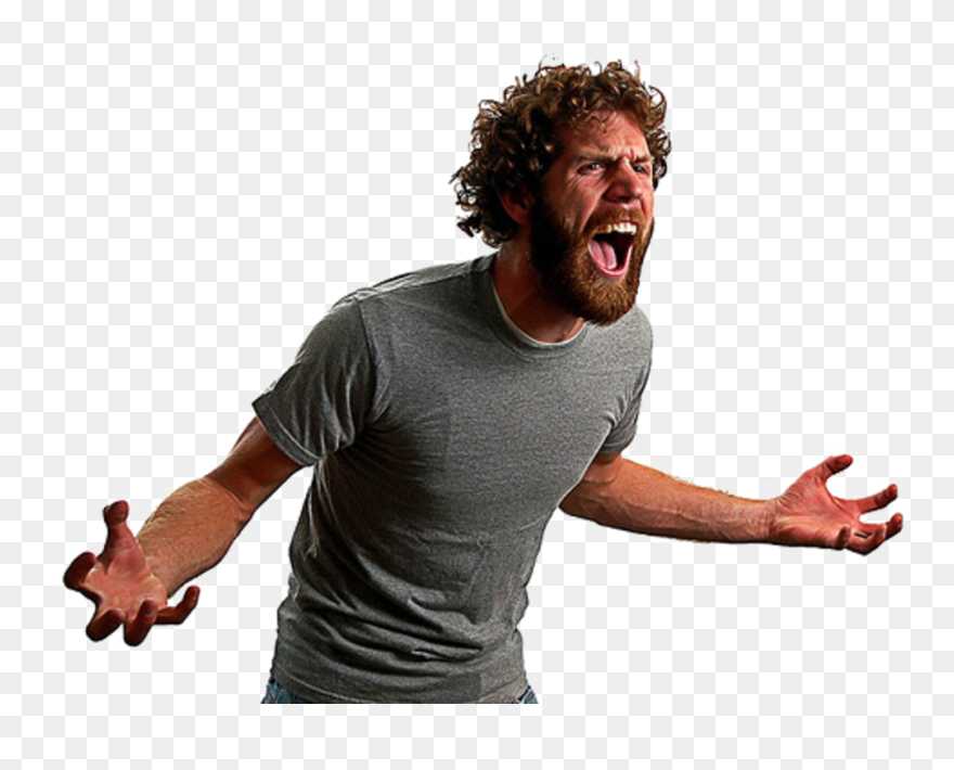 Anger Management Screaming Cain And Abel Jealousy - Transparent Angry Man Png Clipart