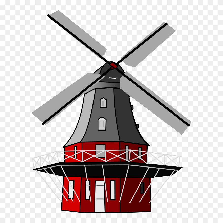 Windmill - Dutch Windmill Transparent Clipart