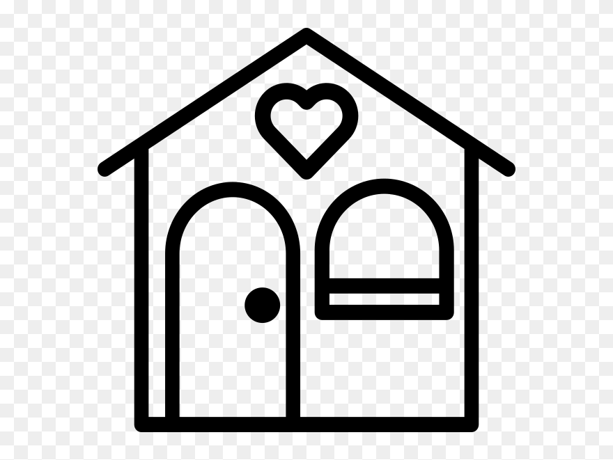 Play House Black And White Clipart