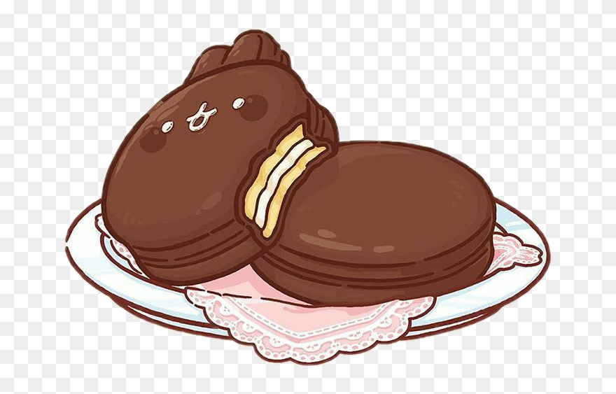 #freetoedit #cute #kawaii #bear #molang #cookies #chocolate - Cute Kawaii Molang Cute Food Clipart