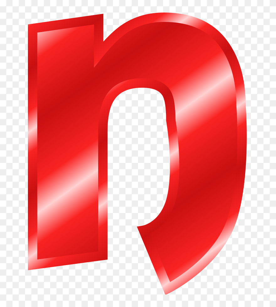 Effect Letters Alphabet Red - Letters Of The Alphabet N Clipart