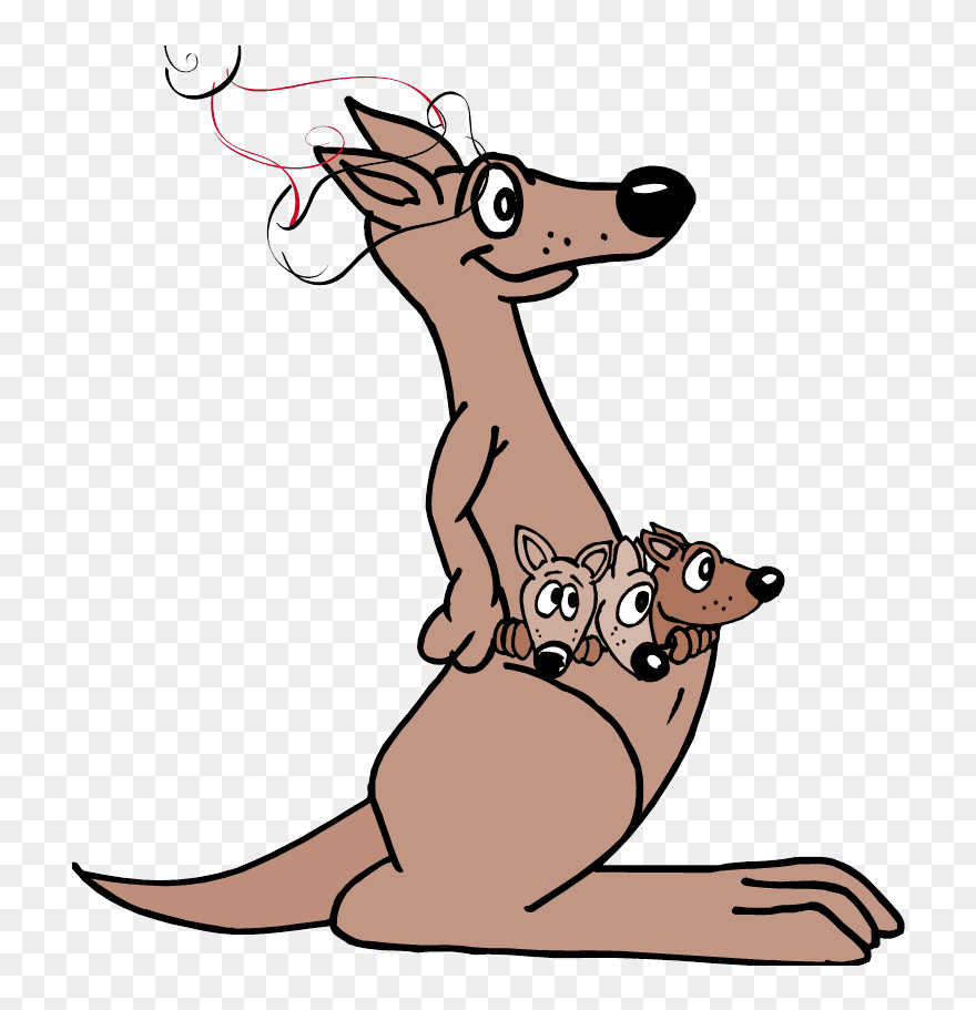 Helpful Kangaroo Reading Strategies Clipart