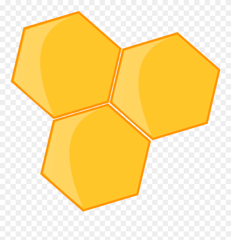 Honey Bee Honeycomb Clip Art - Clip Art Honey Comb - Png Download