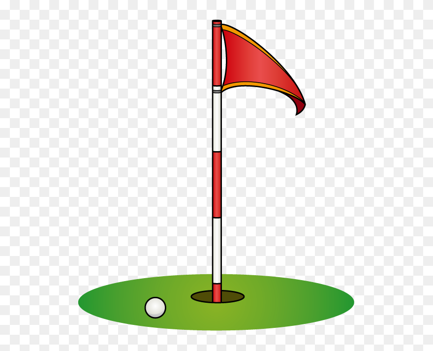 Flags Clipart Golf Ball - Golf Ball In Hole Clipart - Png Download