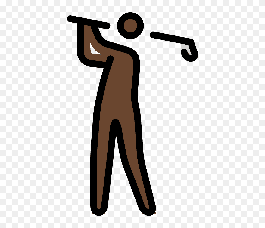Person Golfing Emoji Clipart - Cartoon - Png Download
