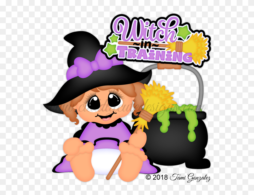 First Halloween - Witch - Cartoon Clipart
