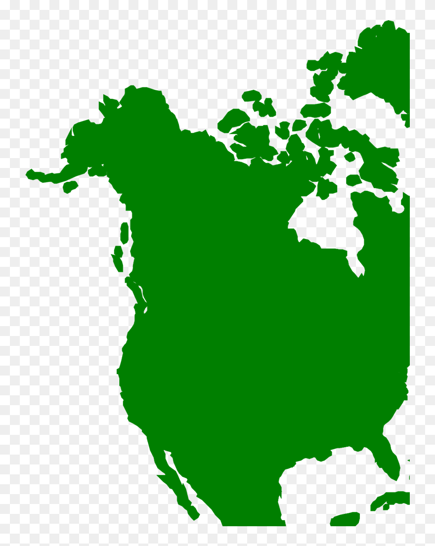 North America Clip Art, Icon And Svg - North America Continent Shape - Png Download