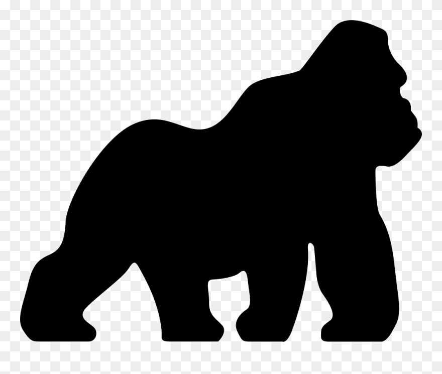 Silhouette At Getdrawings Com - Gorilla Icon Clipart
