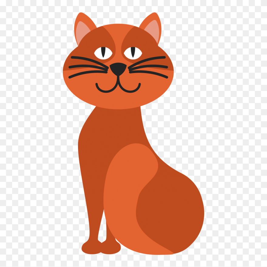 Whiskers Kitten Domestic Short-haired Cat Clip Art - Orange Cat Draw Transparent Background - Png Download