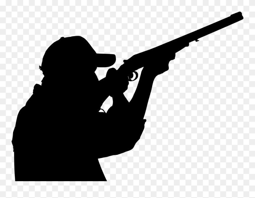 Hunter Shooting Silhouette Clipart