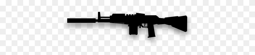 Generic Rifle Silhouette Vector Image - Assault Rifle Clipart