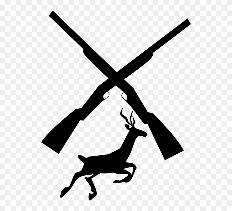 Silhouette Hunting Logo Clipart