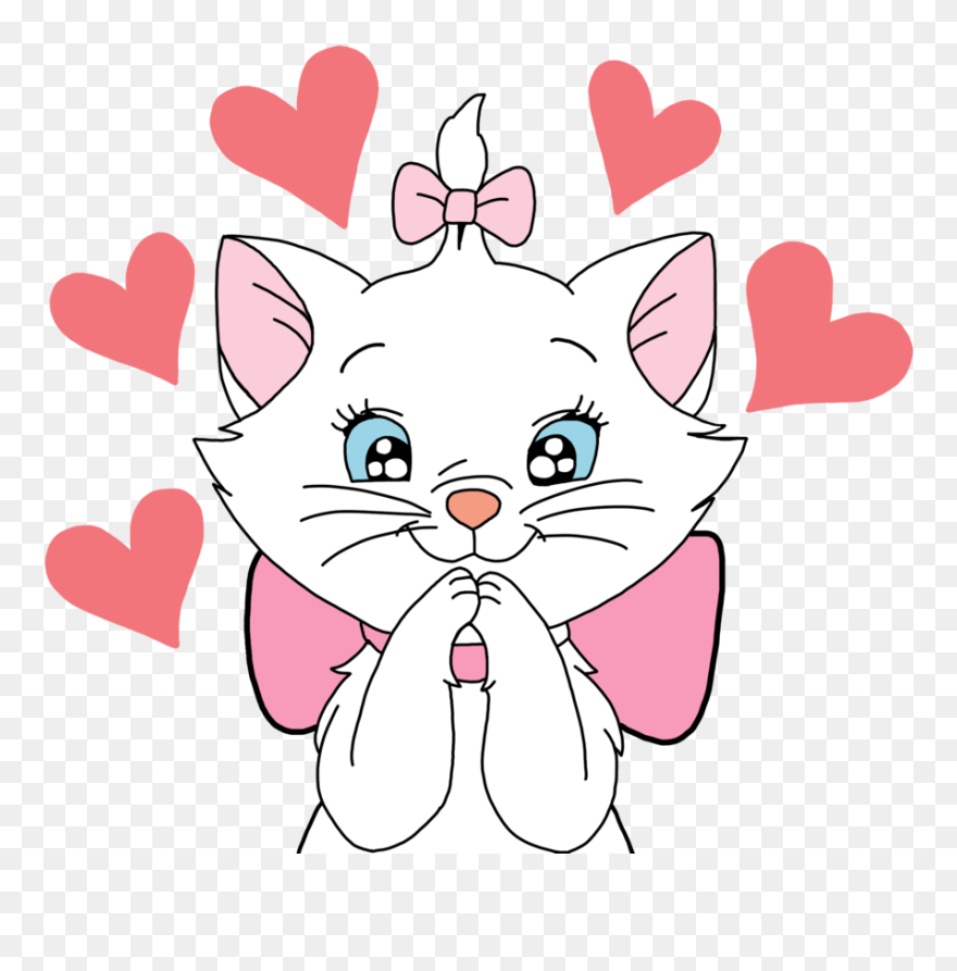 Whiskers Clipart Transparent - Marie Cat - Png Download
