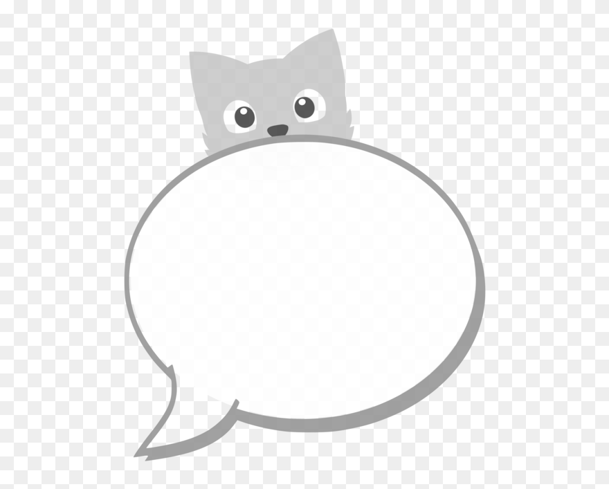 Snout,small To Medium Sized Cats,carnivoran - Kawaii Cute Speech Bubble Clipart