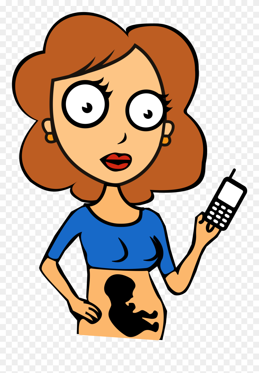 Pregnant Vector Art - Pregnant Woman Transparent Clipart - Png Download