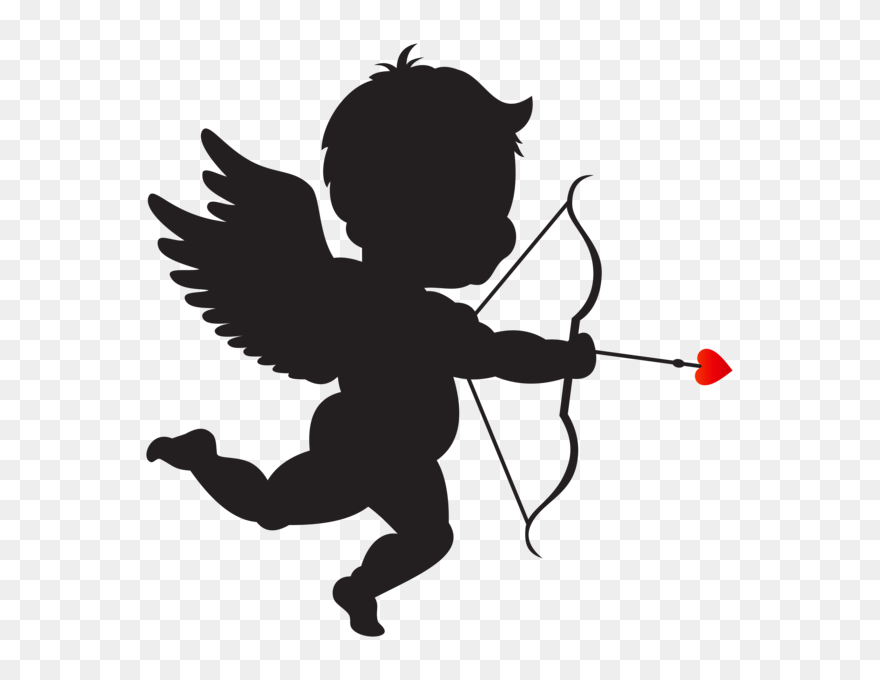 Cupid Clip Art - Cupid Silhouette Png Transparent Png