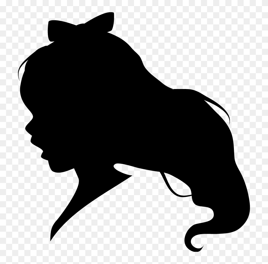 Silhouette Whiskers Clip Art - Woman Wonder Logo Silhouette - Png Download