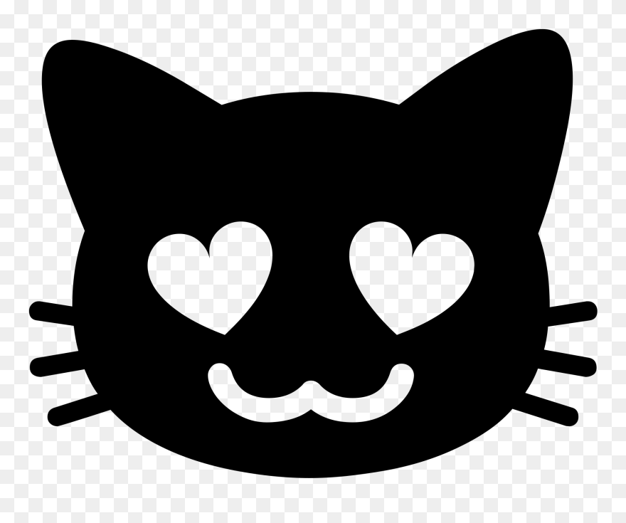 Like Popular Emojitweets Black - Android Cat Face Emoji Clipart