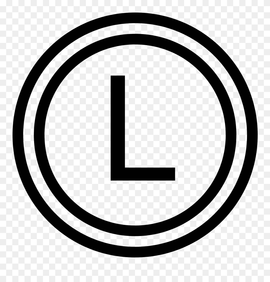 Letter L In A Circle Clipart
