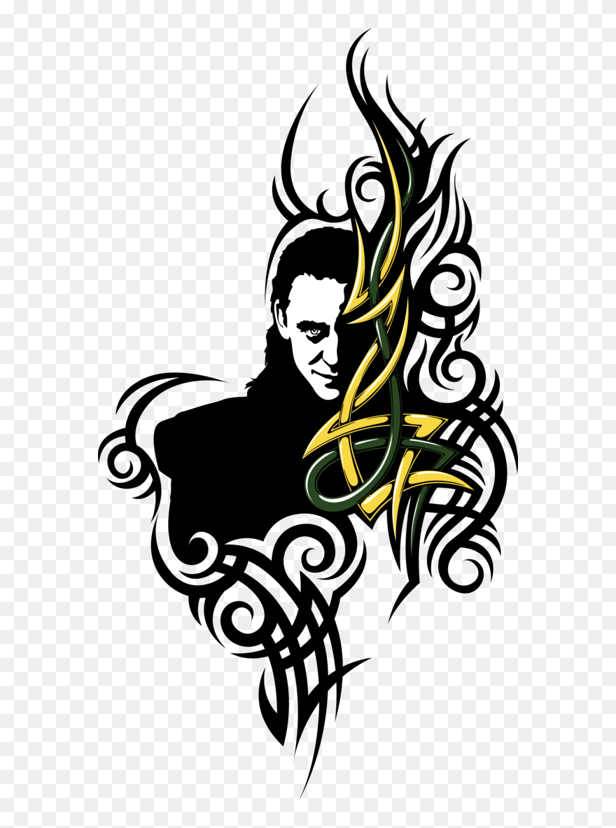Loki Tattoo Clip Art Drawing - Loki Tattoo - Png Download