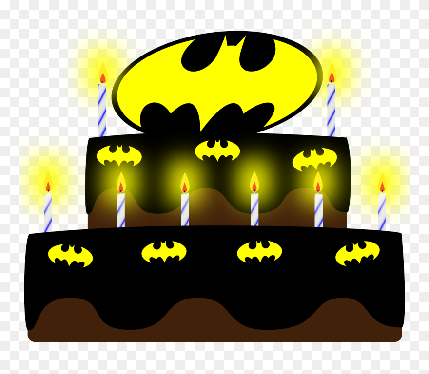 Batman Birthday Cake - Clipart Happy Birthday Batman Png Transparent Png
