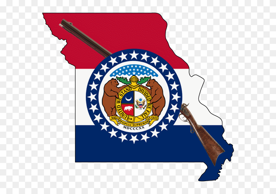 Missouri State Flag Map Clipart