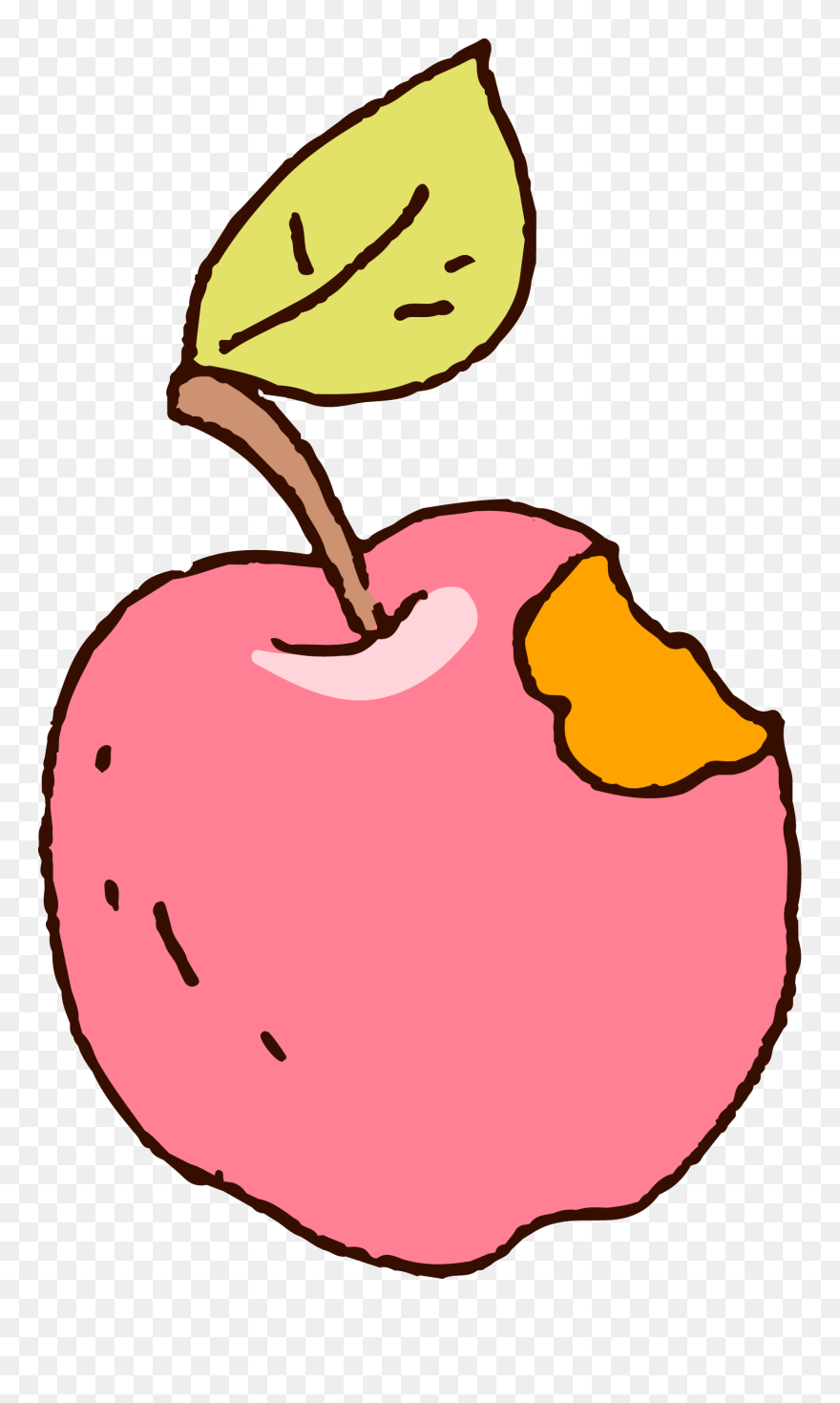 Apple With Bite Out Clipart Svg Royalty Free Apple - Drawing - Png Download