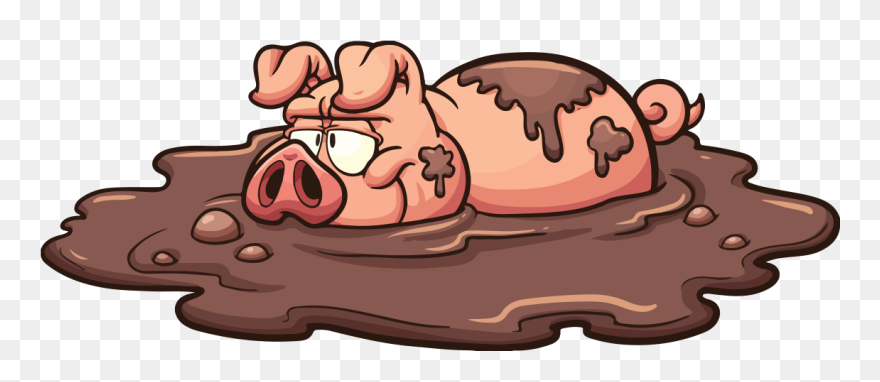 #pig*mud - Pigs In Mud Clip Art - Png Download