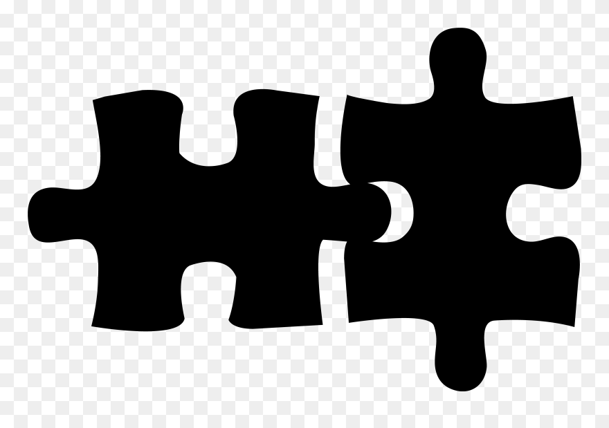 Puzzle 2 Pieces - Connection Clipart - Png Download