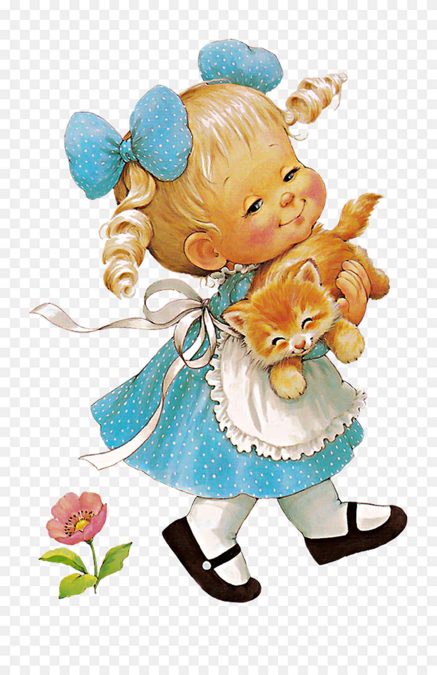 Dibujos Tiernos De Pequeñas Niñas - Cute Free Clip Art - Png Download