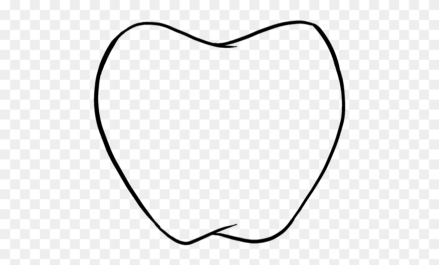 How To Draw Apple - Line Art Clipart