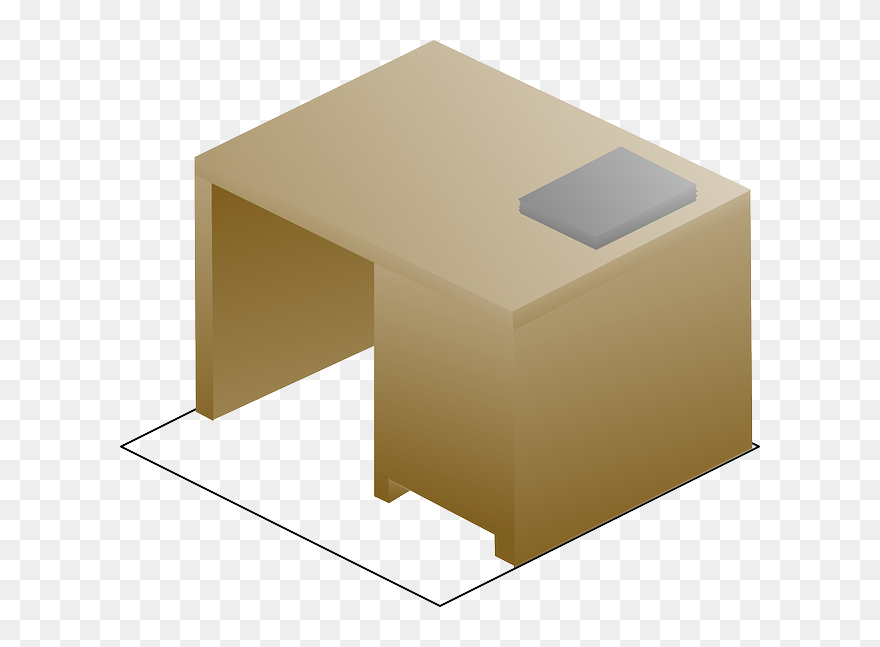 Desk, Drawers, Furniture, Office - Isometric View Of A Teacher Desk Clipart