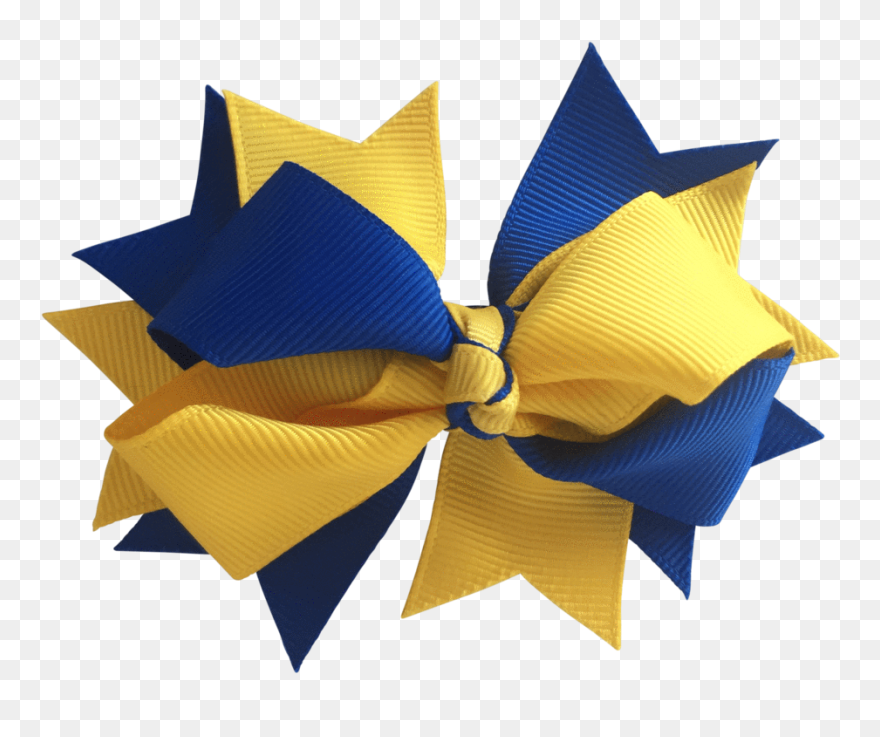 Royal Blue & Yellow Hair Accessories - Gift Wrapping Clipart