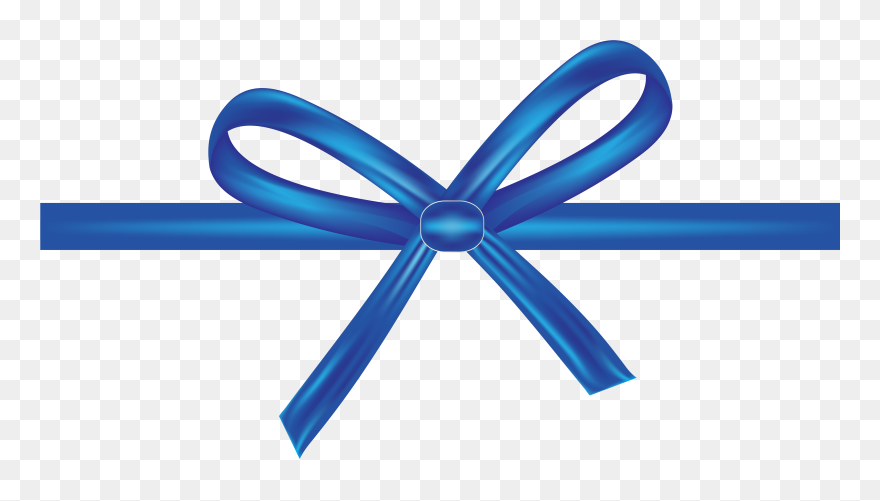 Shoelace Knot Blue Ribbon Bow Tie - Blue Ribbon Bow Transparent Clipart