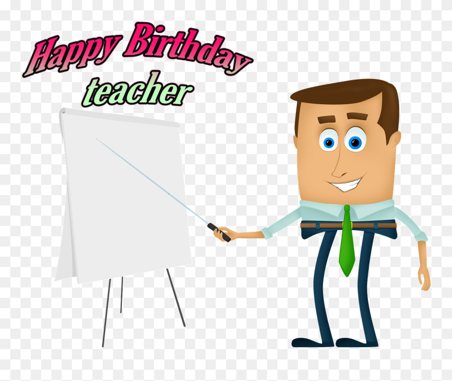 Happy Birthday Teacher - Pair Words Clipart