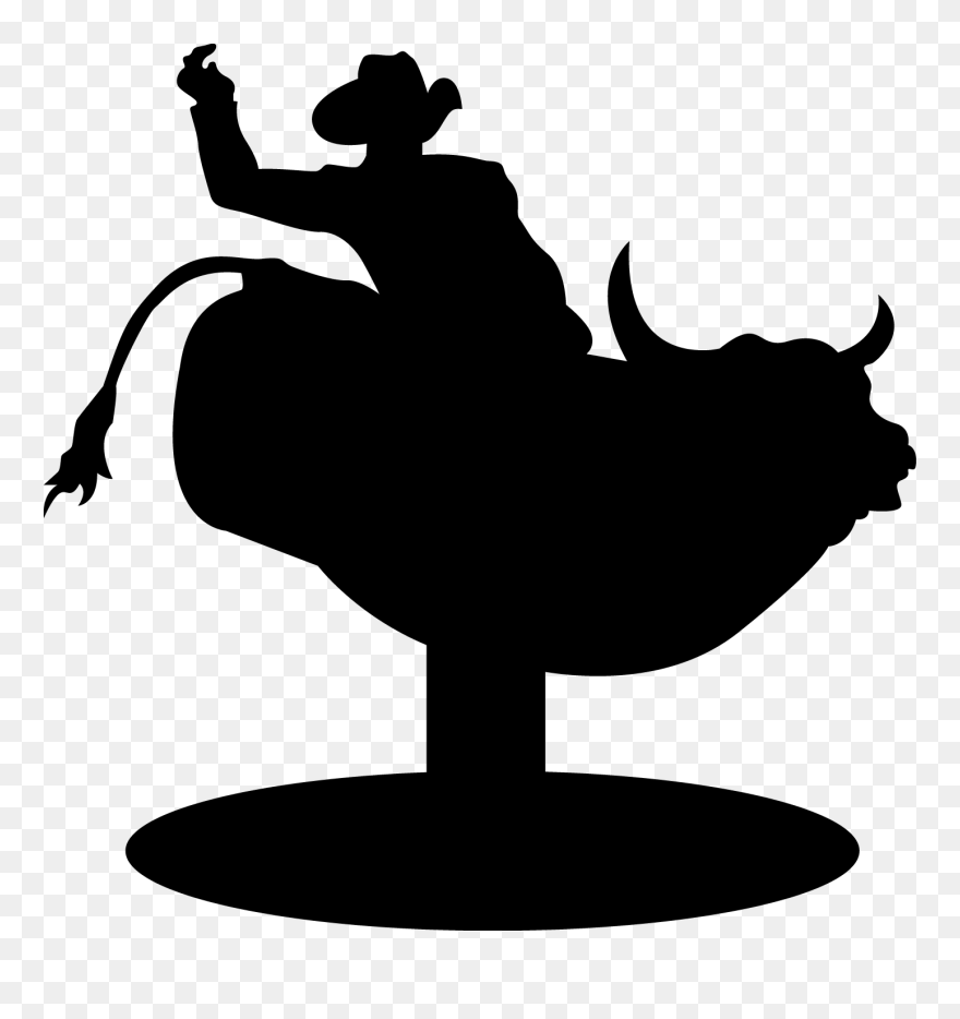 Rodeo Bull Riding Clip Art - Mechanical Bull Clip Art - Png Download