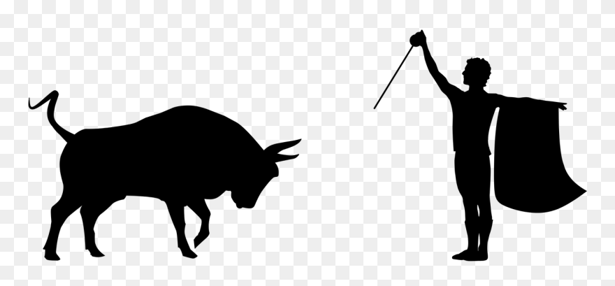 Bullfighting Silhouette Clipart