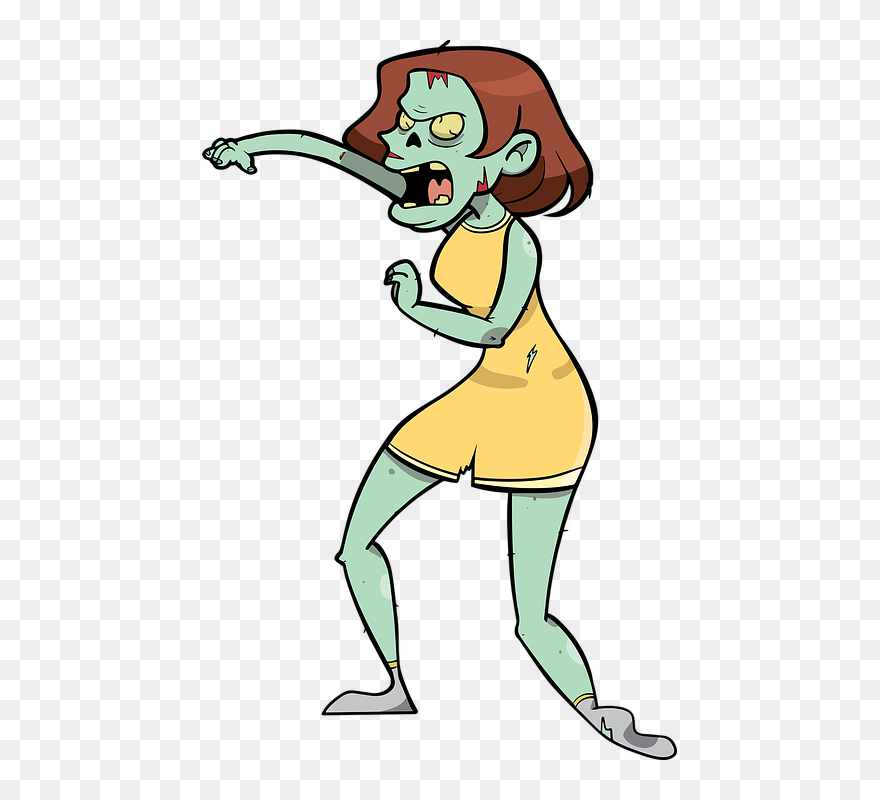 Zombie Clipart Creative Commons - Transparent Background Cartoon Clipart Zombie - Png Download