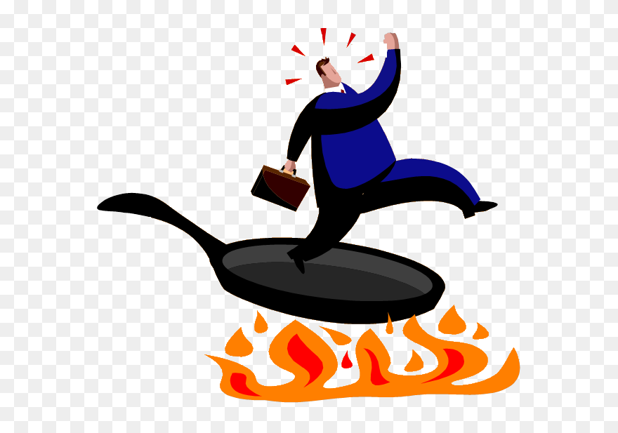Out Of The Frying Pan And Into Clipart