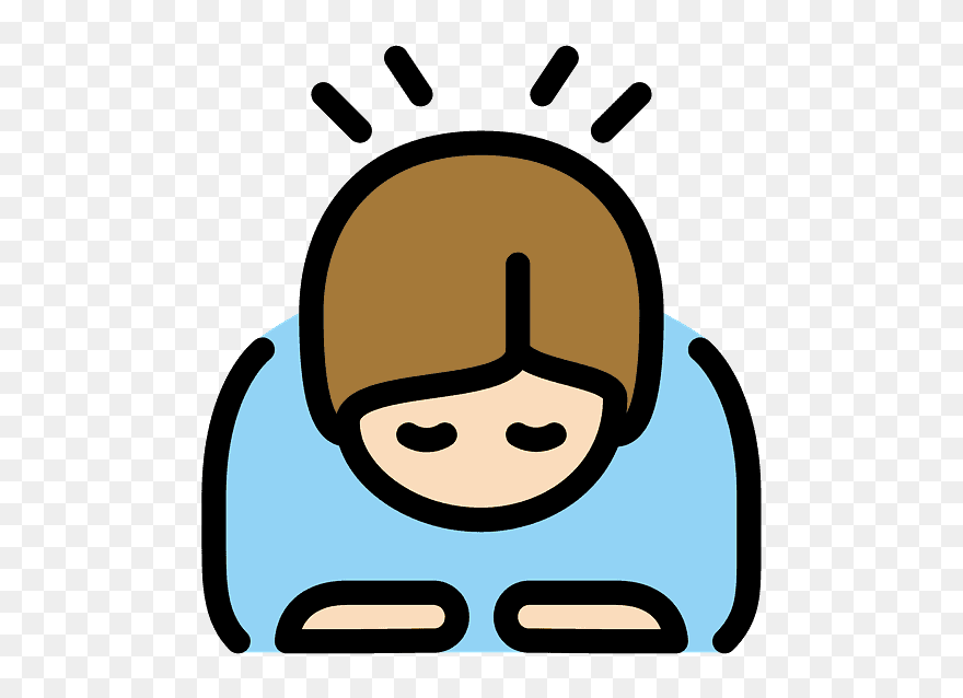 Person Bowing Emoji Clipart - Bowing - Png Download