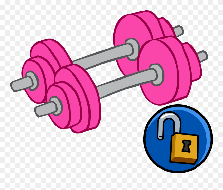 Dumbbells Clipart Cute - Dumbells Clipart - Png Download