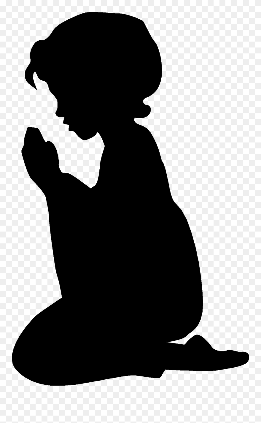 Kneeling Silhouette Clip Art - Silhouette Of Kneeling Man - Png Download