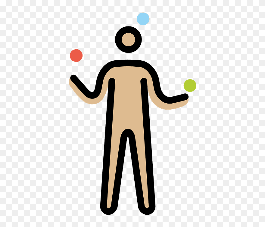Man Juggling Emoji Clipart - Clip Art - Png Download